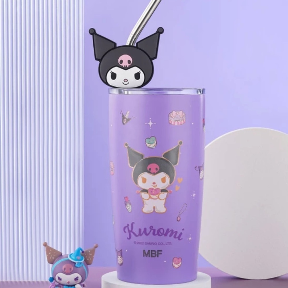 Sanrio Kuromi Stainless Steel Hot/cold 20 oz Tumbler With Straw